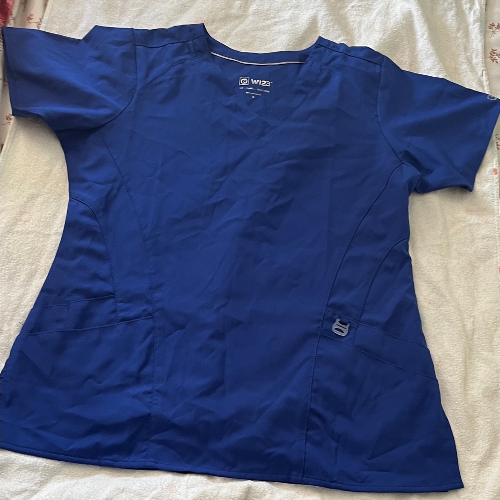 WonderWink Women's Royal Blue Short Sleeve Top